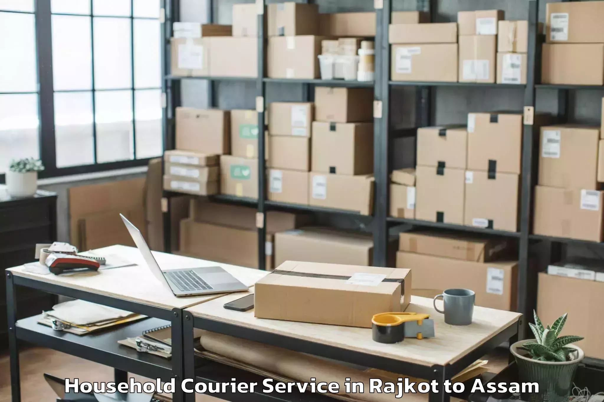 Rajkot to Kalaigaon Household Courier